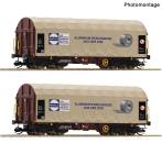 ROCO 6680057 - 2-tlg. Set: Schiebeplanenwagen, DR